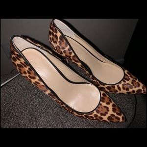 Ann Taylor pony hair cheetah print heels